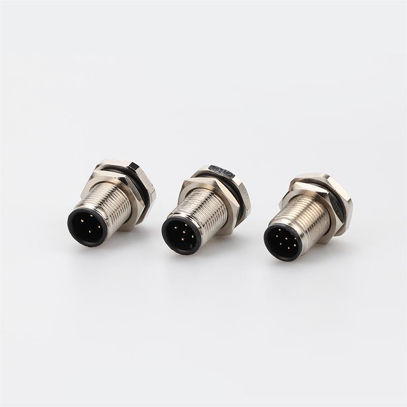 工業(yè)傳感器 M12連接器法蘭板前插座